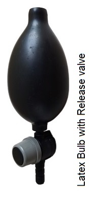 Latex BULB LATEX + release valve-STD PACK 2 NOS